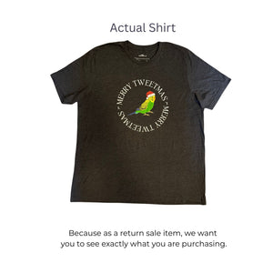 Merry Tweetmas Budgie Unisex Bird T-shirt-RtnSale