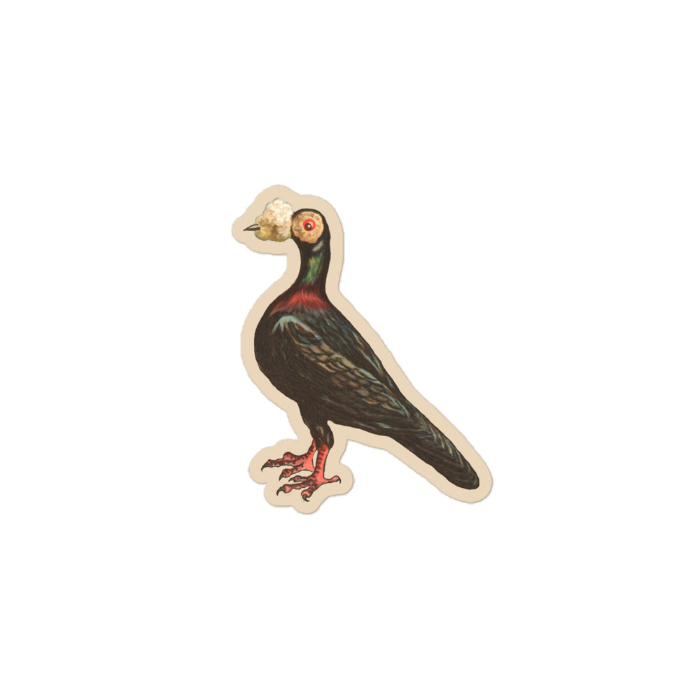 Drawing of a messenger pigeon 3 inch by 3 inch in size.