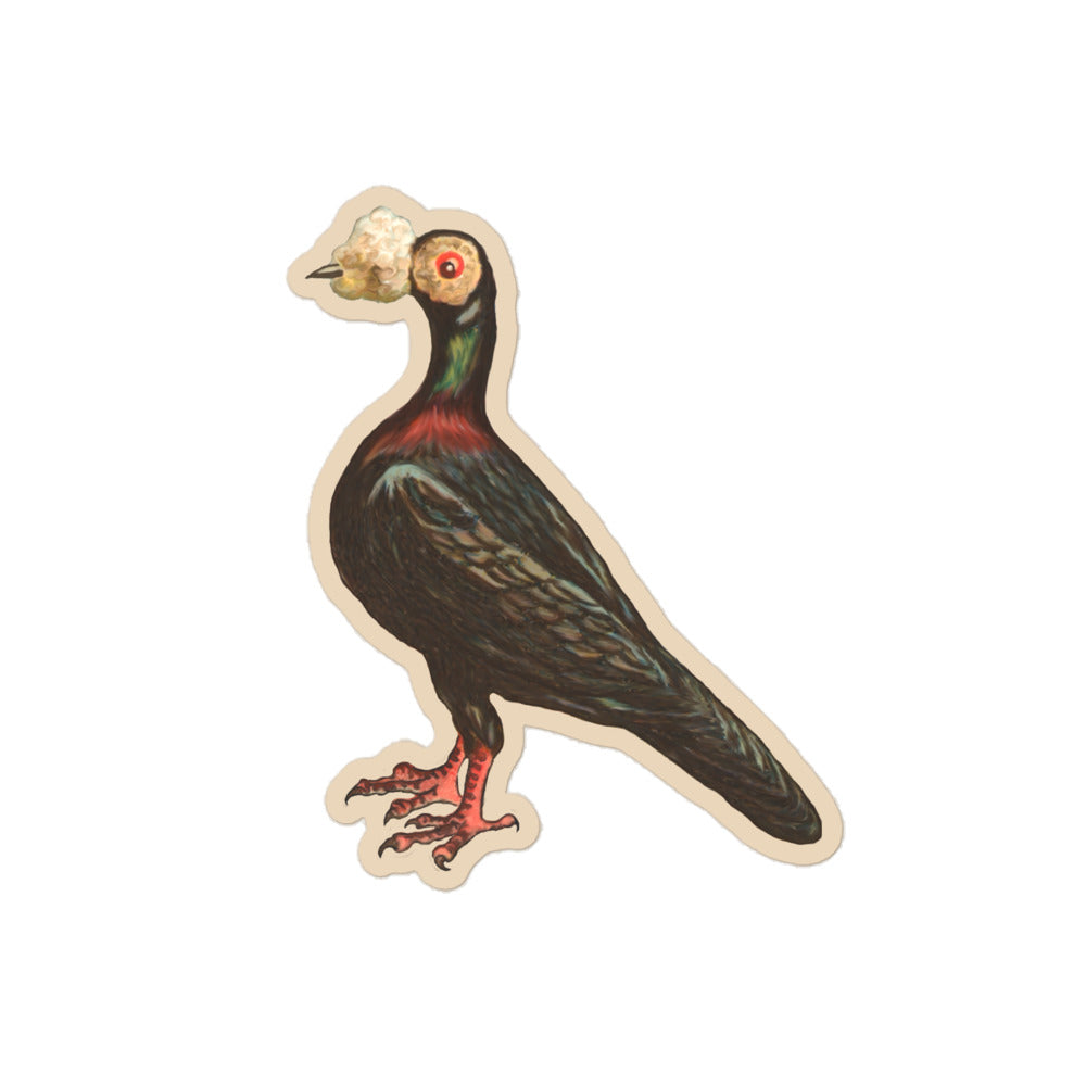 Drawing of a messenger pigeon 5 inch by 5 inch in size.