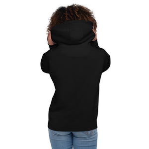 Black, long-sleeve, bird hoodie with a peregrine falcon under the words, Fast, Fierce, Fluffy. Rear of hoodie, no graphic shown.