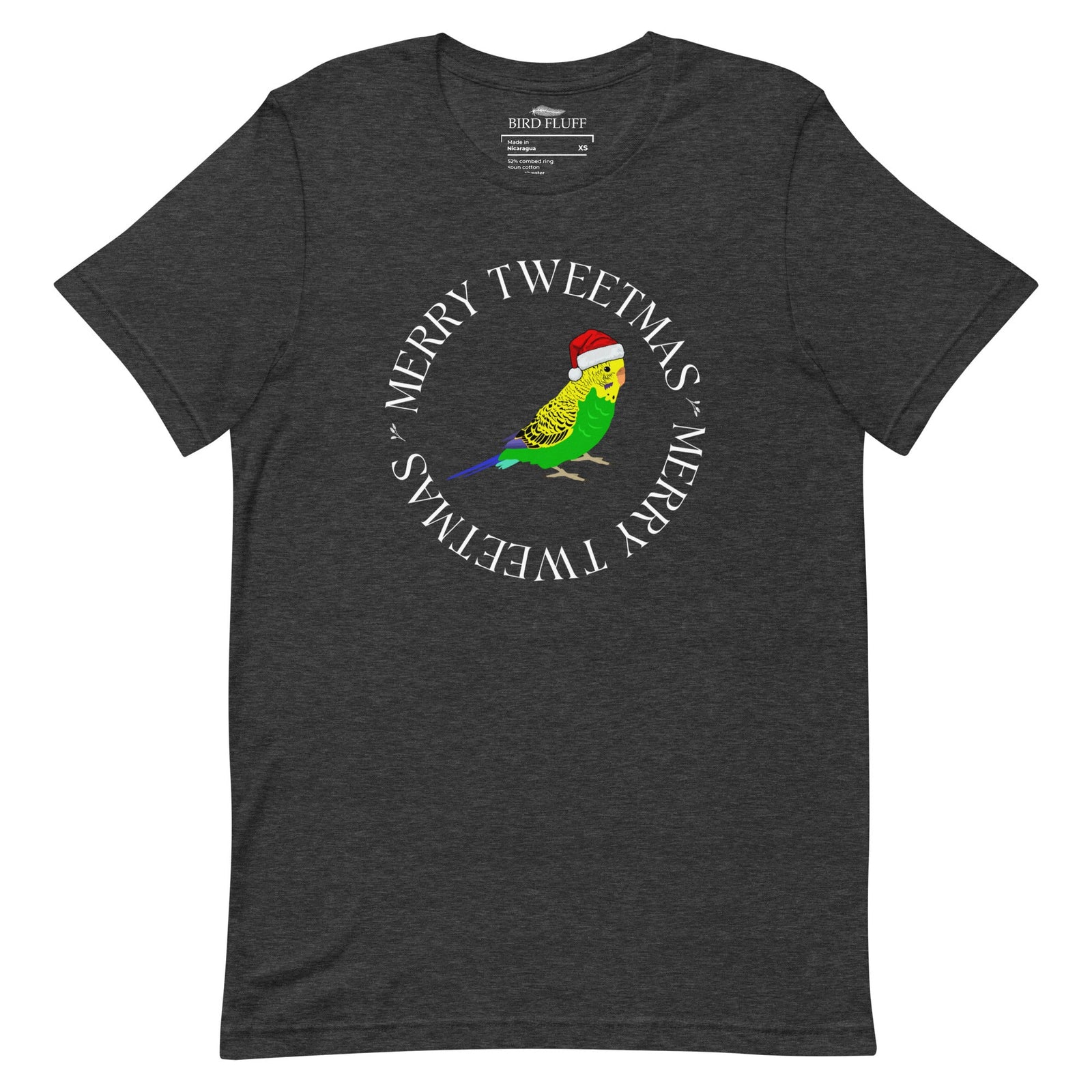 Merry Tweetmas Budgie Unisex Bird T-shirt-RtnSale