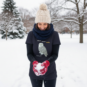Silent. Fierce. Fluffy. Snowy Owl Women's Relaxed Bird T-Shirt