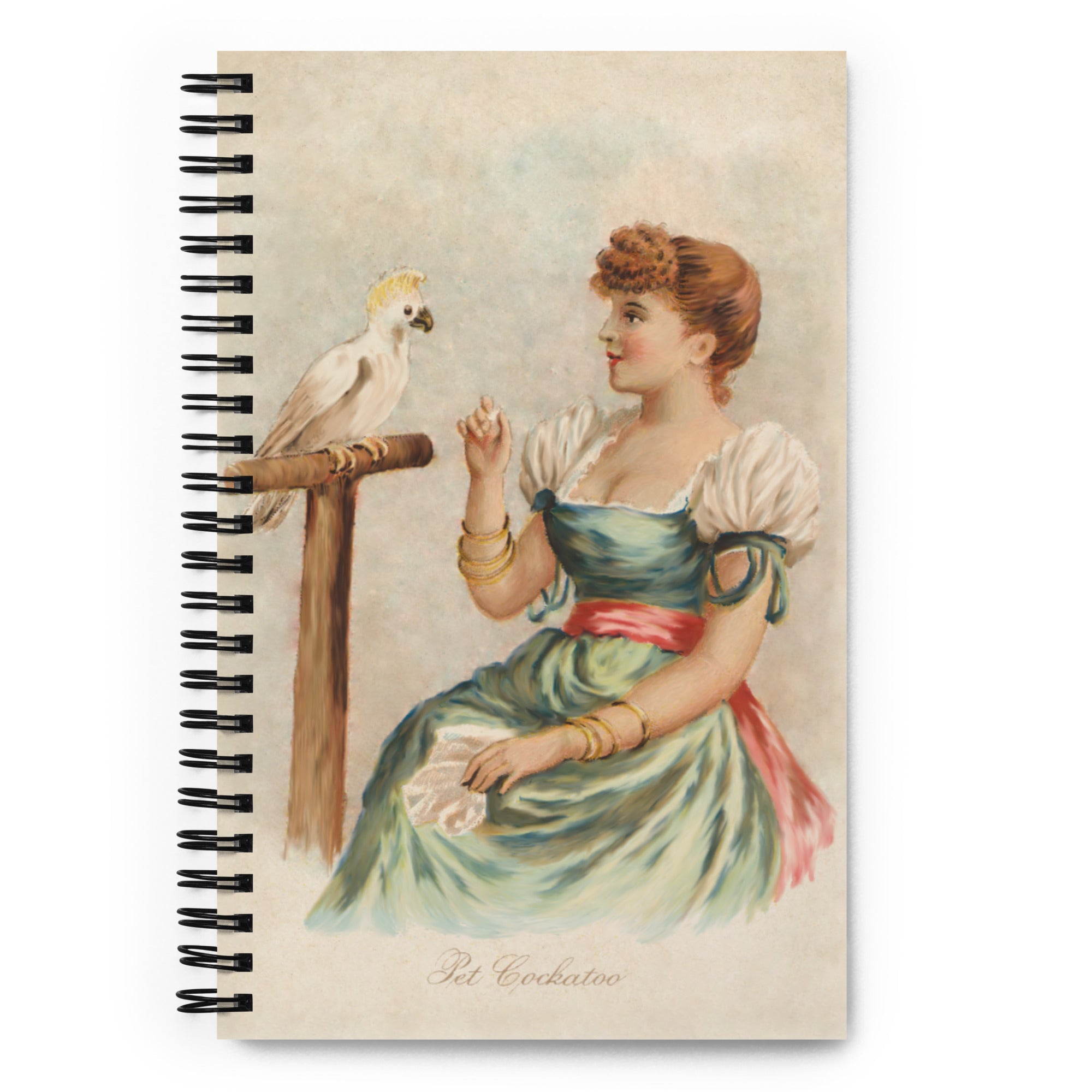 Cockatoo Girl Vintage Bird Art Notebook | Cockatoo Journal | Bird Fluff Cockatoo Girl Vintage Bird Art Notebook | Cockatoo Journal | Bird Fluff